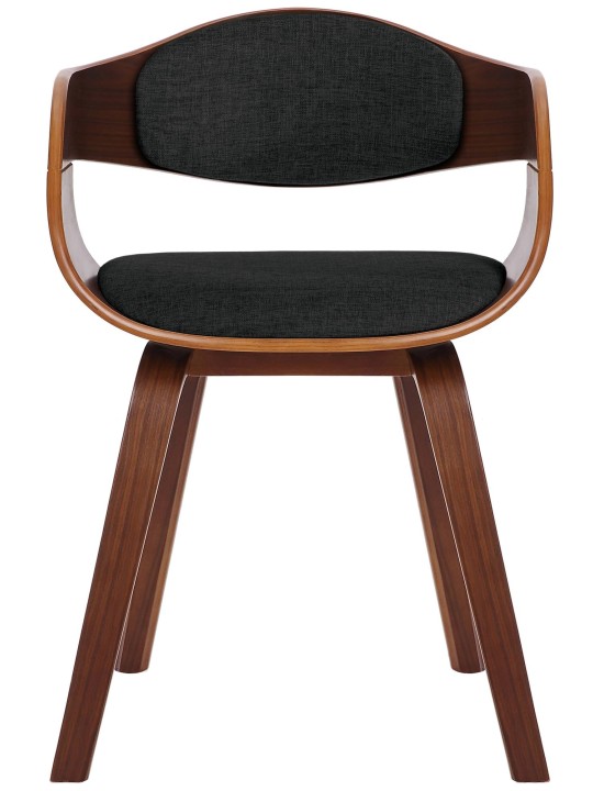 2 székből álló Kingston szövet készlet, dió/fekete