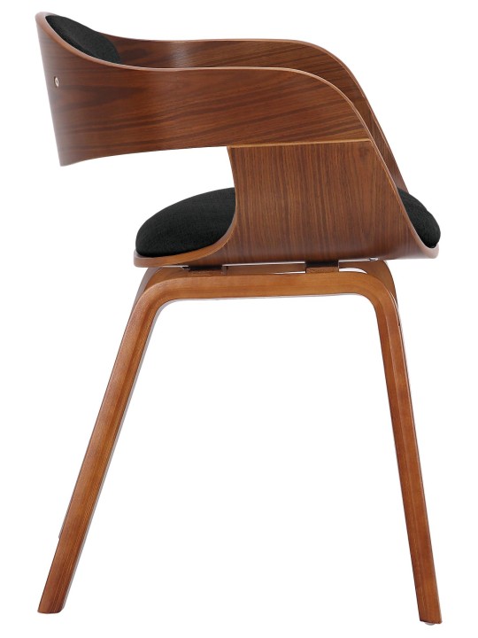 2 székből álló Kingston szövet készlet, dió/fekete