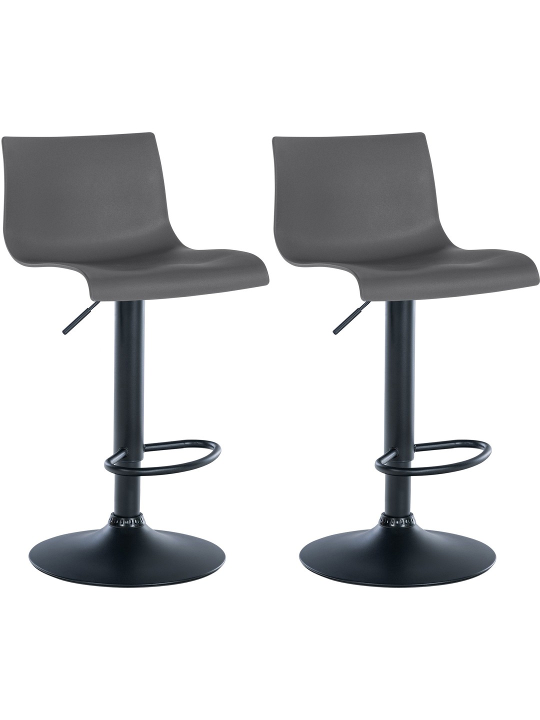 2 db bárszék készlet Branford műanyag, szürke