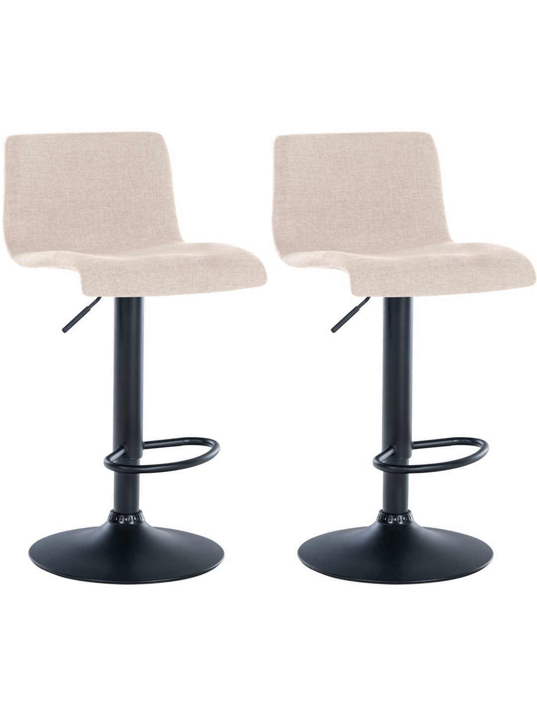 2 db bárszék készlet Branford szövet, krém