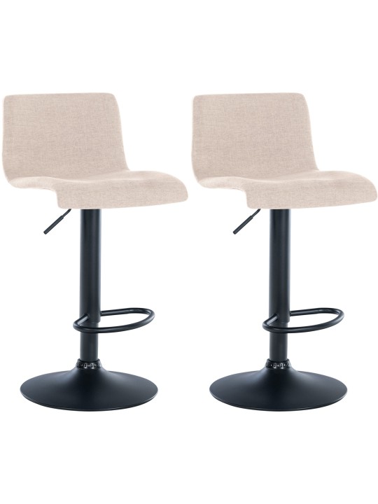 2 db bárszék készlet Branford szövet, krém