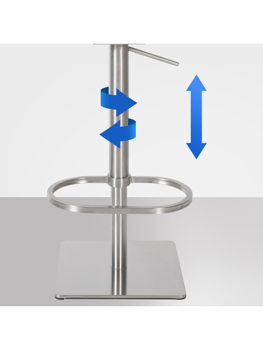 Bárszék Damaso E bársony, szürke