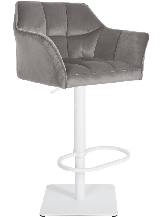 Bárszék Damaso W bársony, szürke