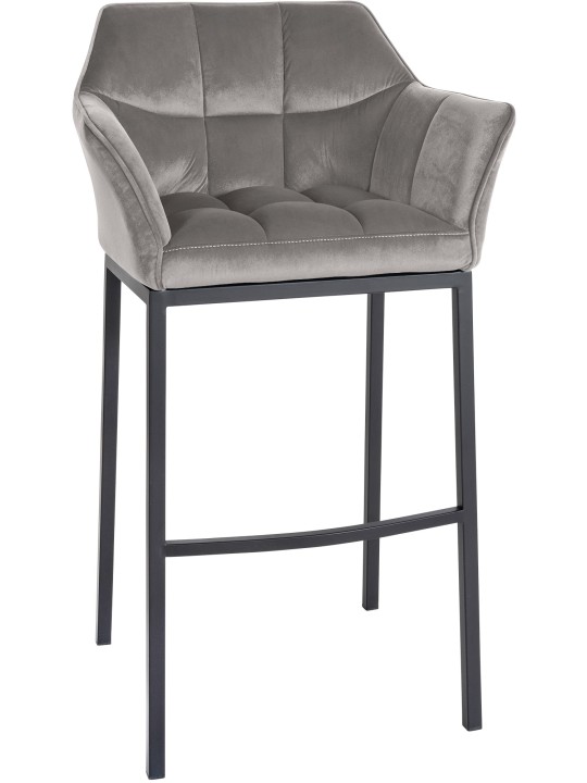 Damaso B bársony bárszék 4 méteres kerettel, szürke Damaso B bársony bárszék 4 méteres kerettel, szürke