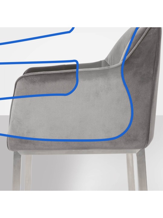 Bársám Damaso E bársony 4 méteres kerettel, szürke Bársám Damaso E bársony 4 méteres kerettel, szürke