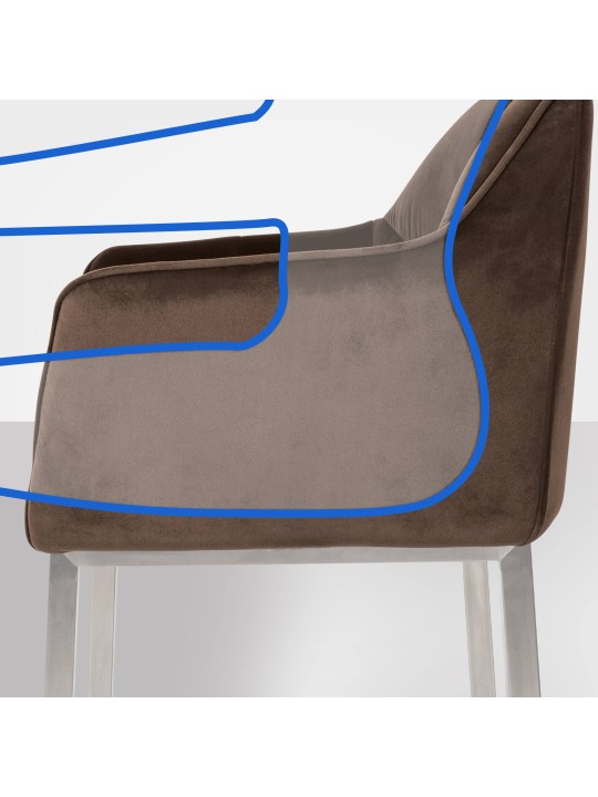 Bársám Damaso E bársony 4 méteres kerettel, barna Bársám Damaso E bársony 4 méteres kerettel, barna