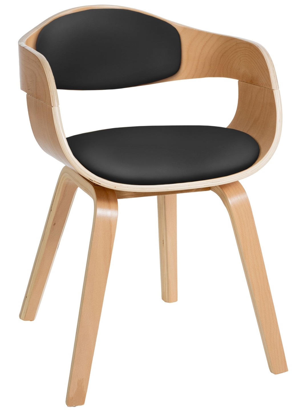 Kingston látogatói szék, natúr/fekete