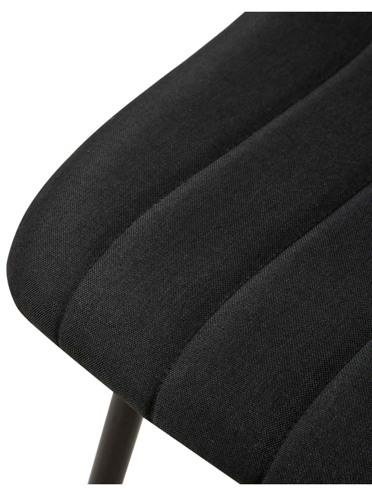 4 székből álló szett Dijon szövet, fekete