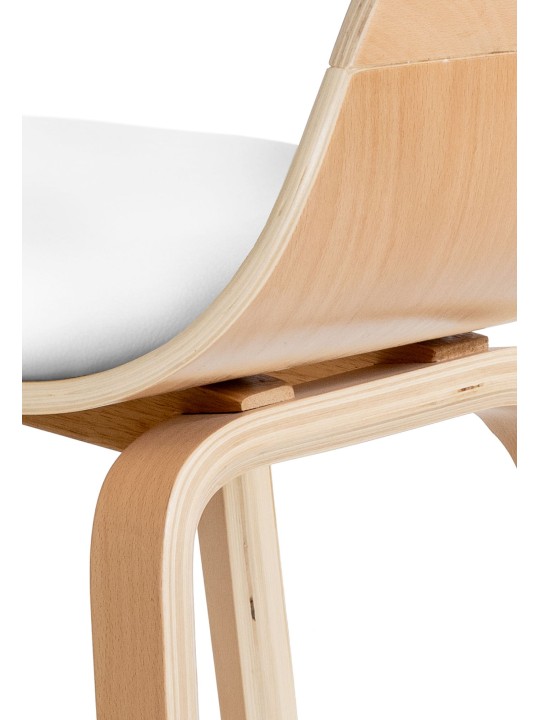 2 db Kingston műbőr szék készlet, natúr/fehér