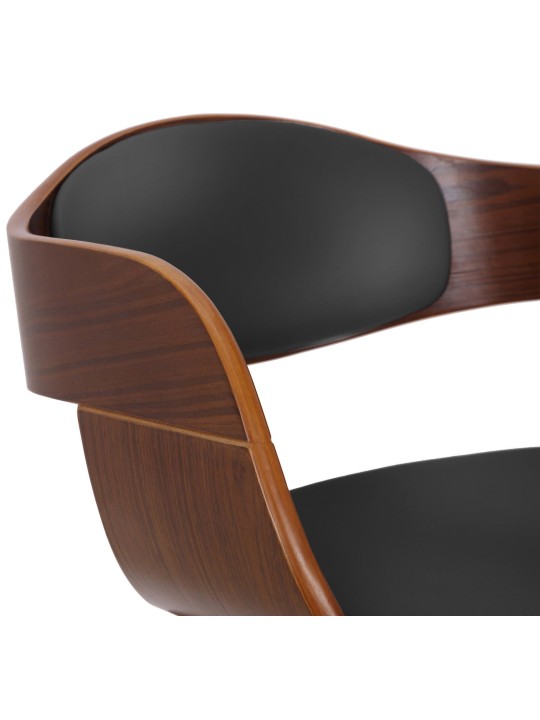 2 db Kingston műbőr szék készlet, dió/fekete