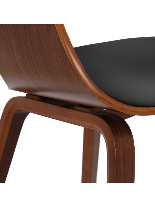 2 db Kingston műbőr szék készlet, dió/fekete