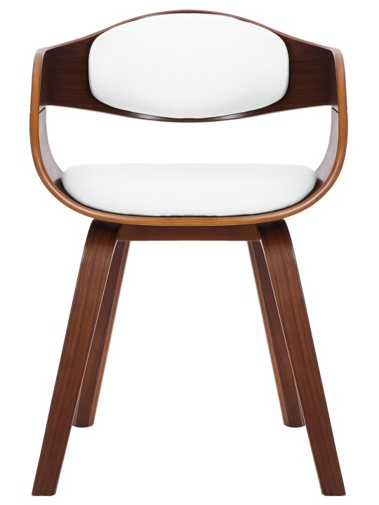 2 db Kingston műbőr szék készlet, dió/fehér