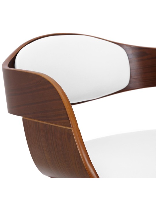 2 db Kingston műbőr szék készlet, dió/fehér