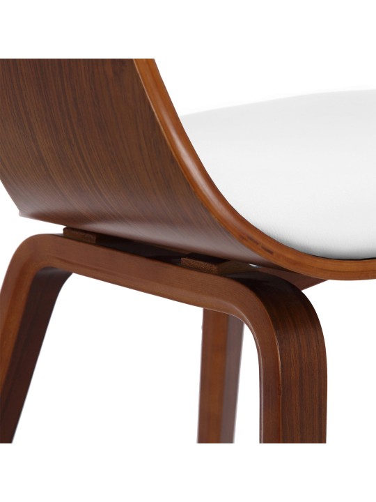 2 db Kingston műbőr szék készlet, dió/fehér