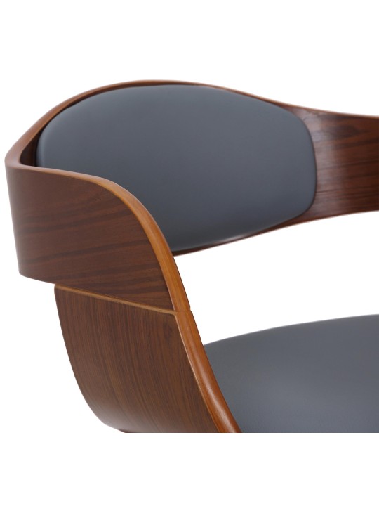 2 db Kingston műbőr szék készlet, dió/szürke