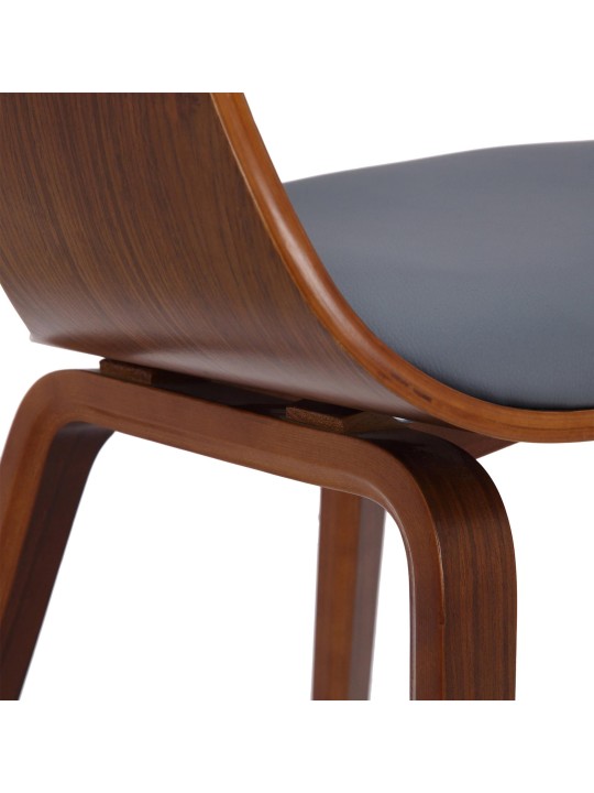 2 db Kingston műbőr szék készlet, dió/szürke