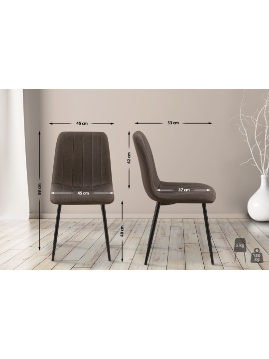 Szék Dijon szövet, barna Szék Dijon szövet, barna