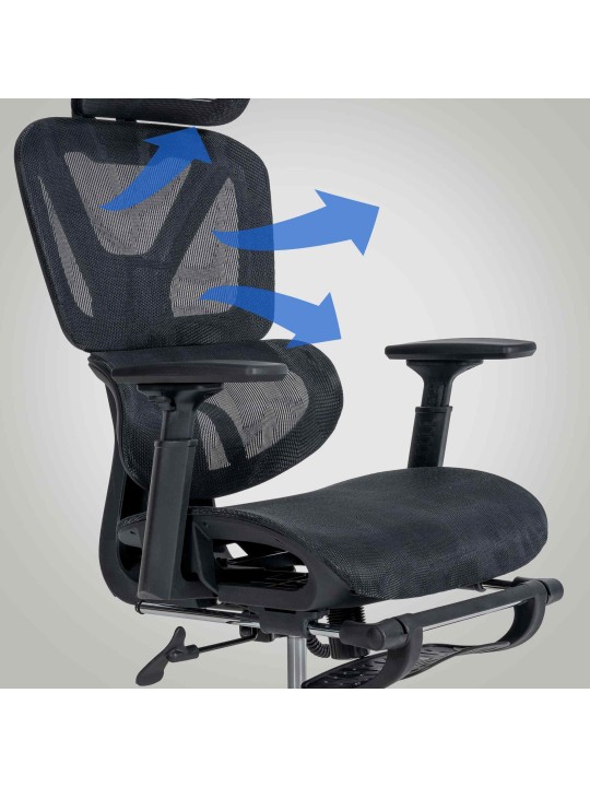 Grover irodai szék, fekete