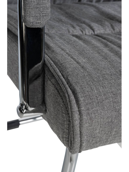 2 db Sievert szövetből álló látogatószék készlet, világosszürke