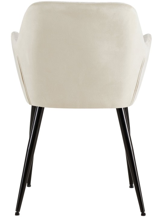 2 db Emia bársony étkezőszék készlet, krém