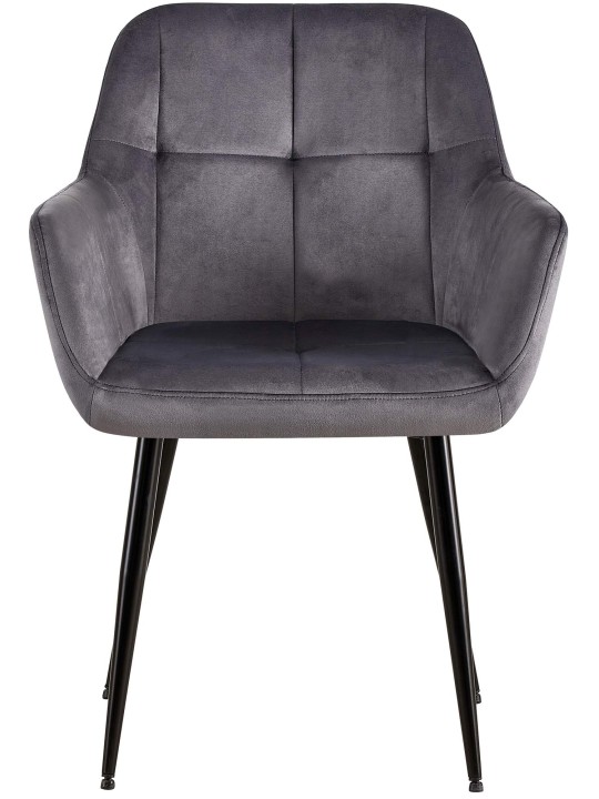 2 db Emia bársony étkezőszék készlet, szürke