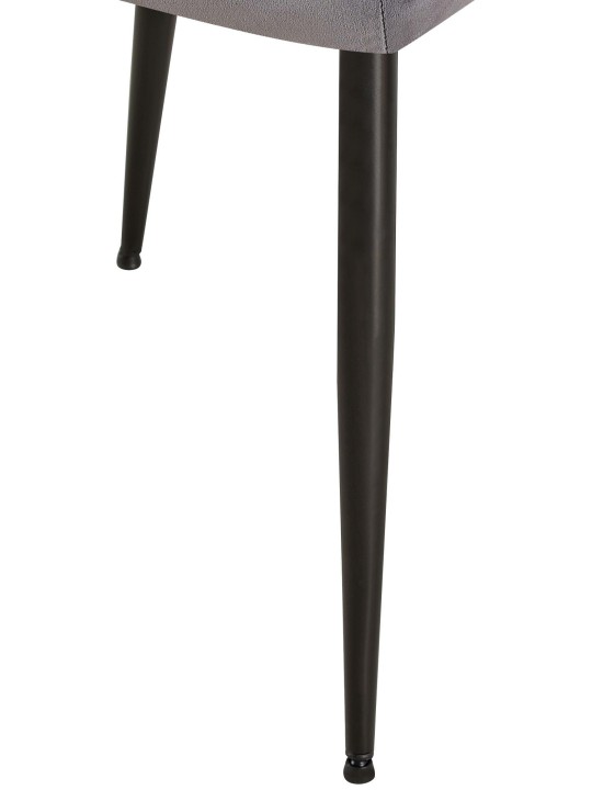 2 db Emia bársony étkezőszék készlet, szürke