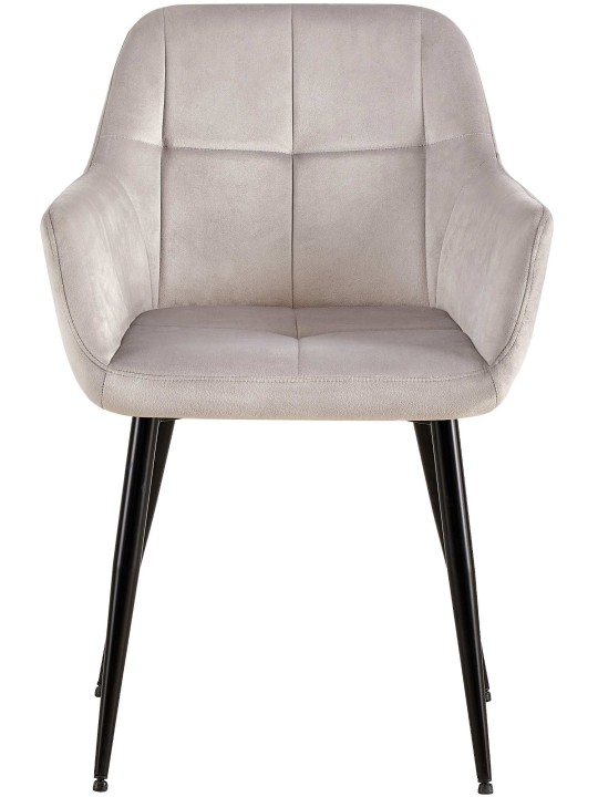 2 db Emia bársony étkezőszék készlet, világosszürke