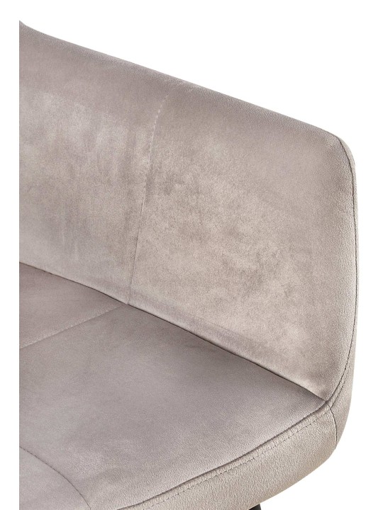 2 db Emia bársony étkezőszék készlet, világosszürke