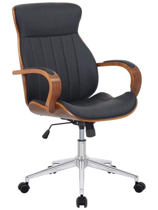 Melilla műbőr irodai szék, dió/fekete