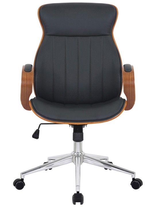 Melilla műbőr irodai szék, dió/fekete