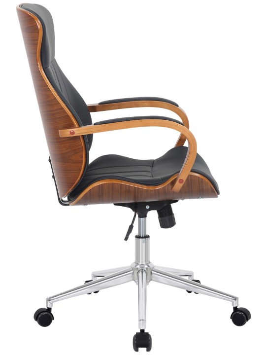 Melilla műbőr irodai szék, dió/fekete