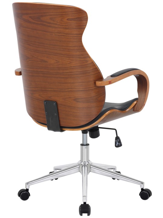 Melilla műbőr irodai szék, dió/fekete