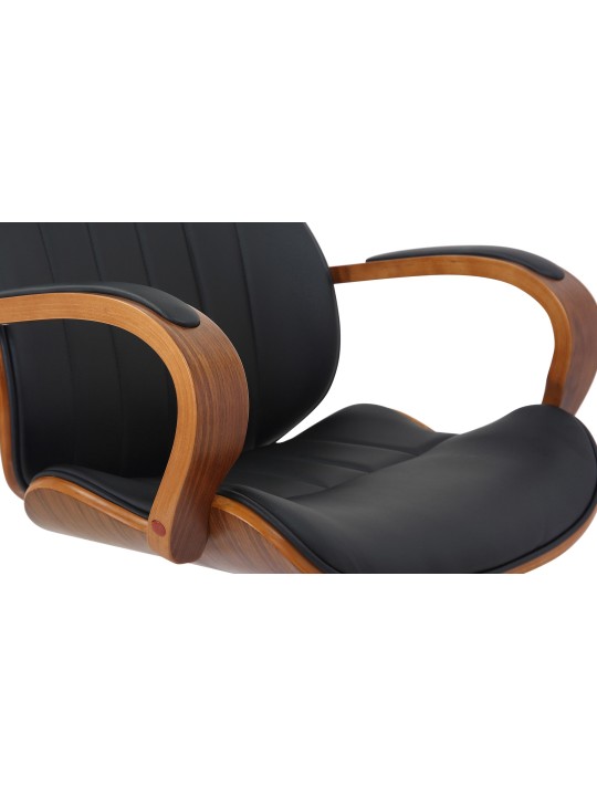 Melilla műbőr irodai szék, dió/fekete