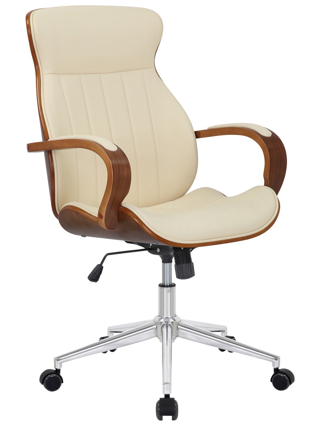 Melilla műbőr irodai szék, dió/krém