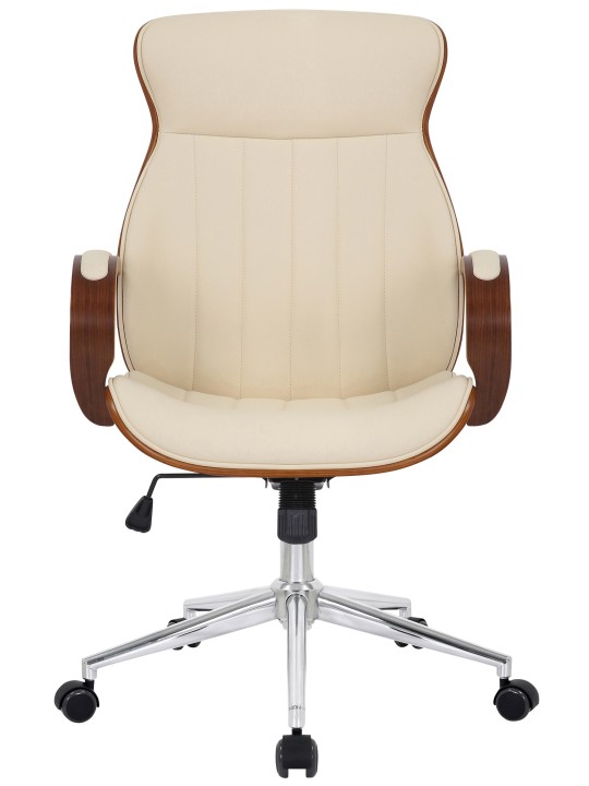 Melilla műbőr irodai szék, dió/krém