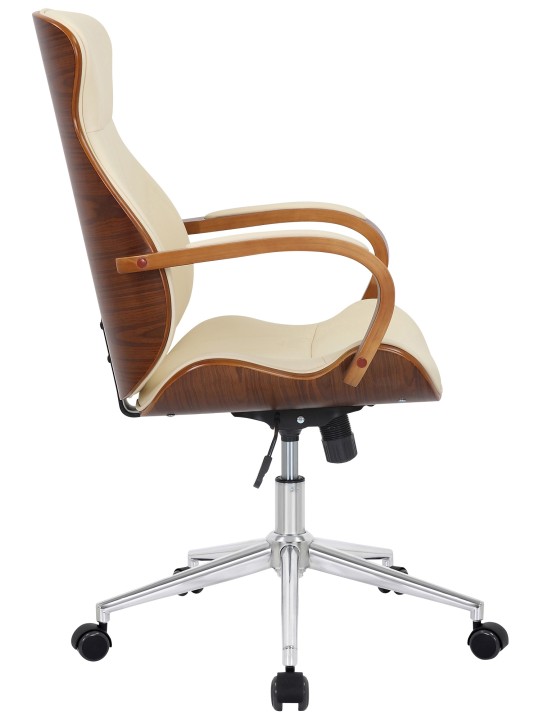 Melilla műbőr irodai szék, dió/krém