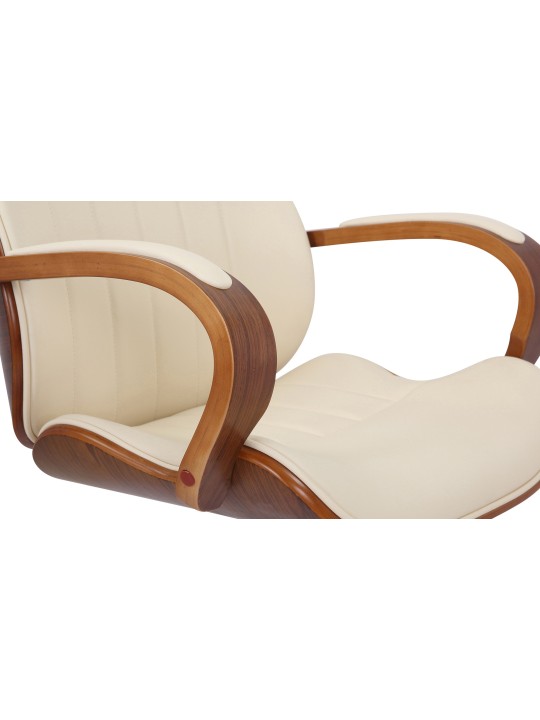 Melilla műbőr irodai szék, dió/krém