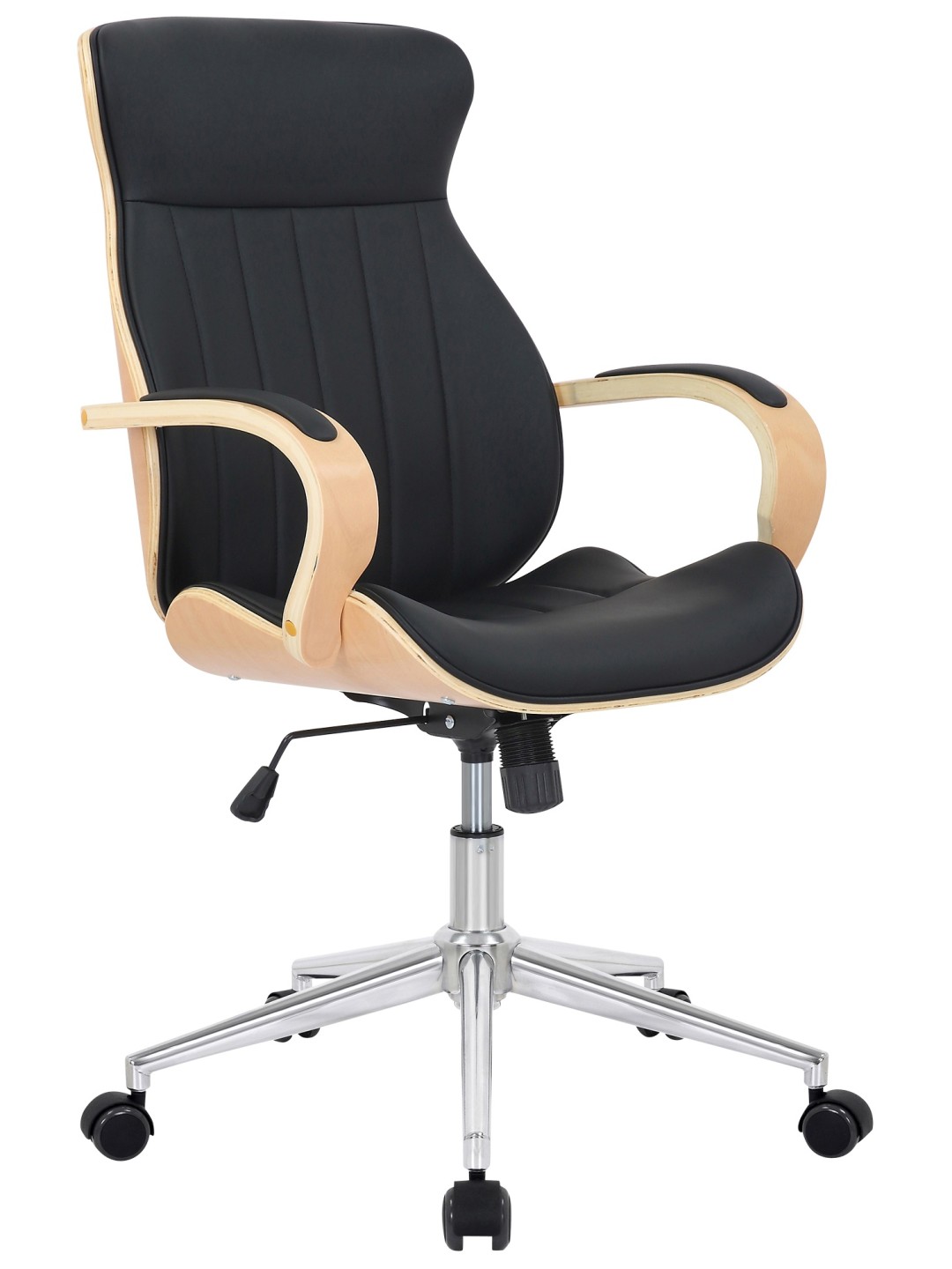 Melilla műbőr irodai szék, natúr/fekete
