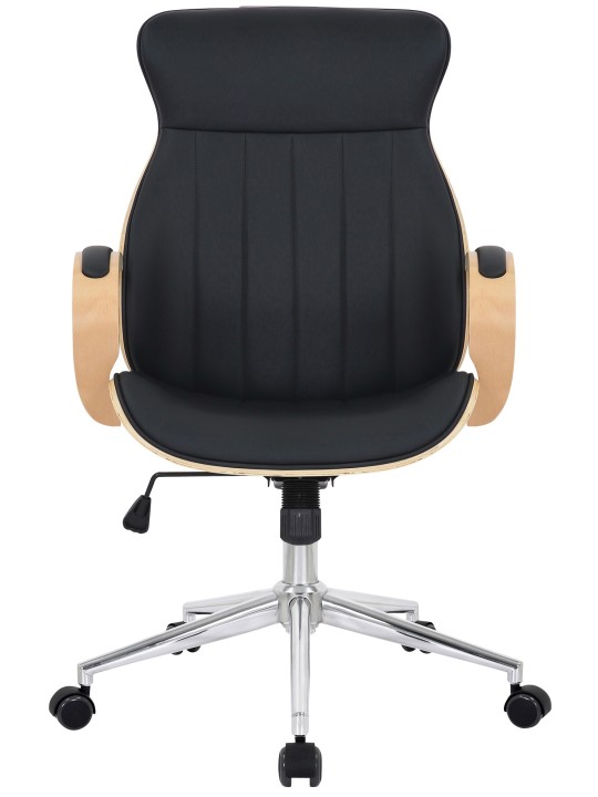 Melilla műbőr irodai szék, natúr/fekete