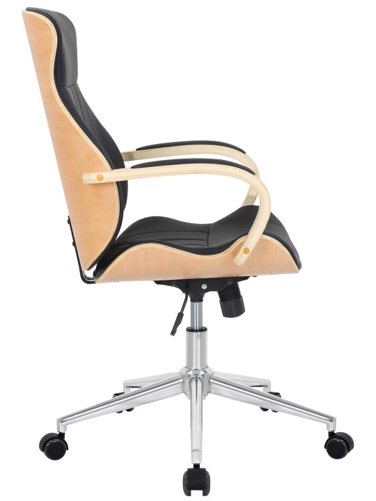 Melilla műbőr irodai szék, natúr/fekete