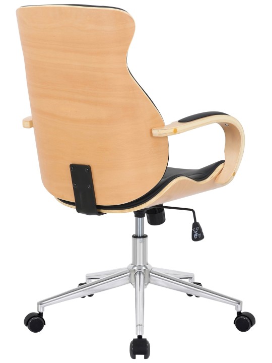 Melilla műbőr irodai szék, natúr/fekete