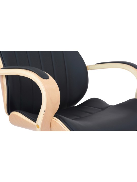 Melilla műbőr irodai szék, natúr/fekete