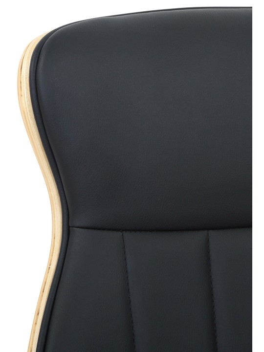 Melilla műbőr irodai szék, natúr/fekete