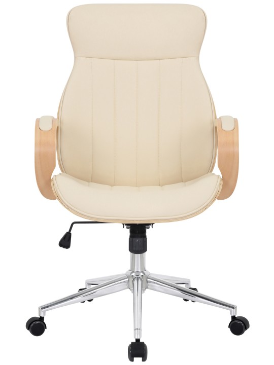 Melilla műbőr irodai szék, natúr/krém