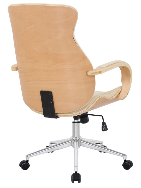 Melilla műbőr irodai szék, natúr/krém