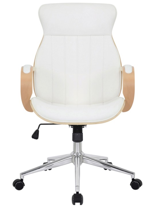 Melilla műbőr irodai szék, natúr/fehér