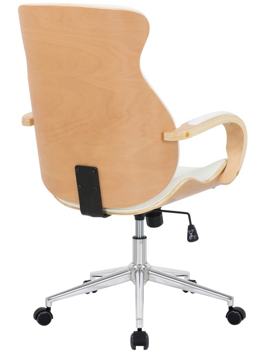 Melilla műbőr irodai szék, natúr/fehér