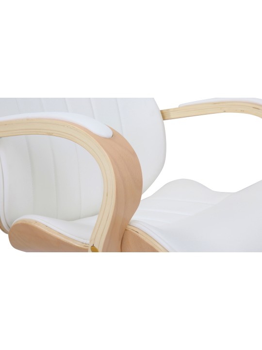 Melilla műbőr irodai szék, natúr/fehér