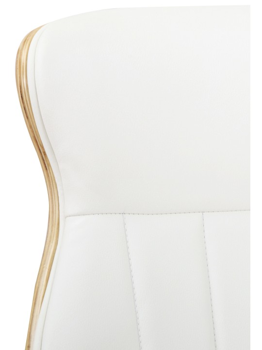 Melilla műbőr irodai szék, natúr/fehér