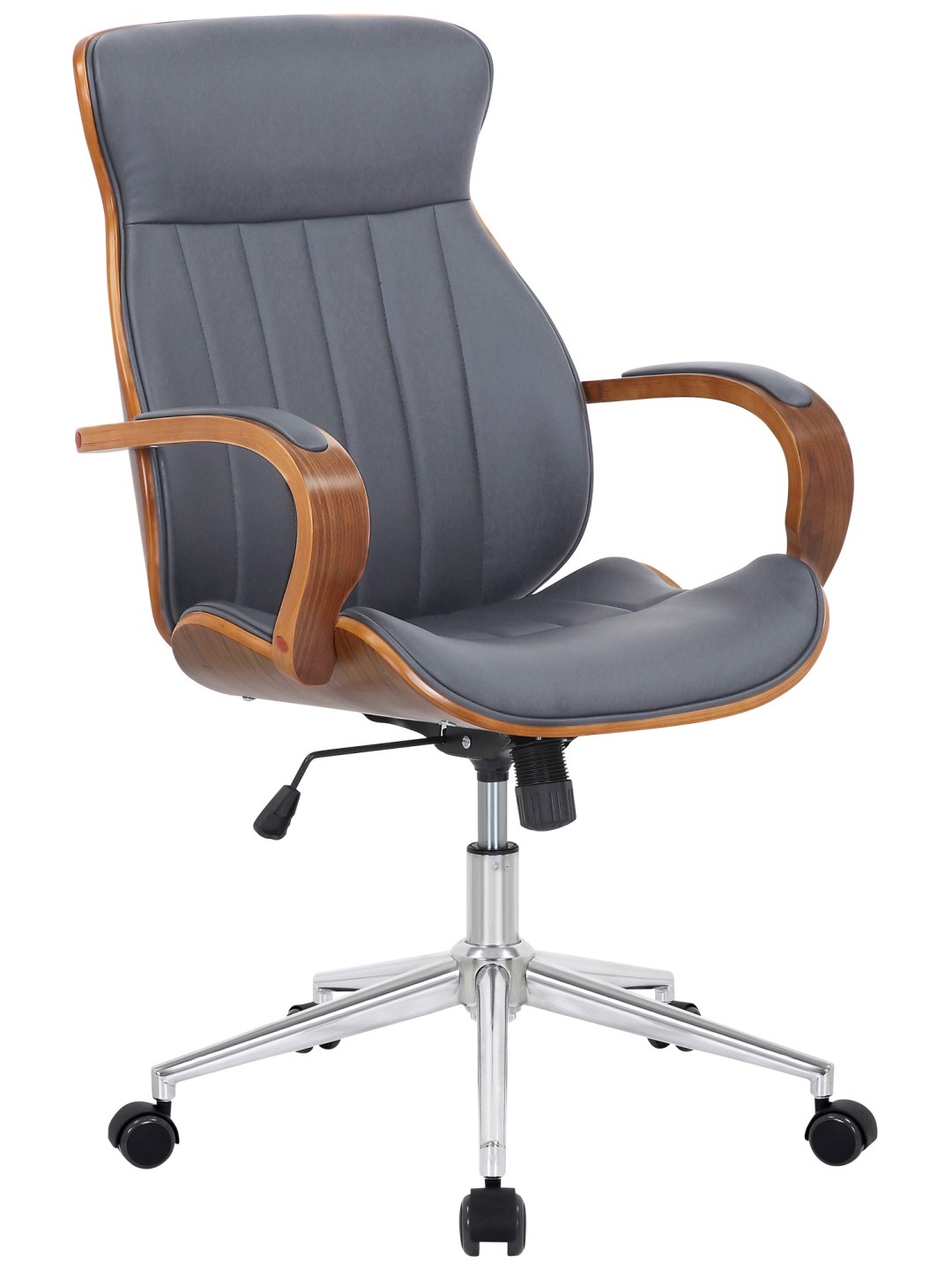 Melilla műbőr irodai szék, dió/szürke